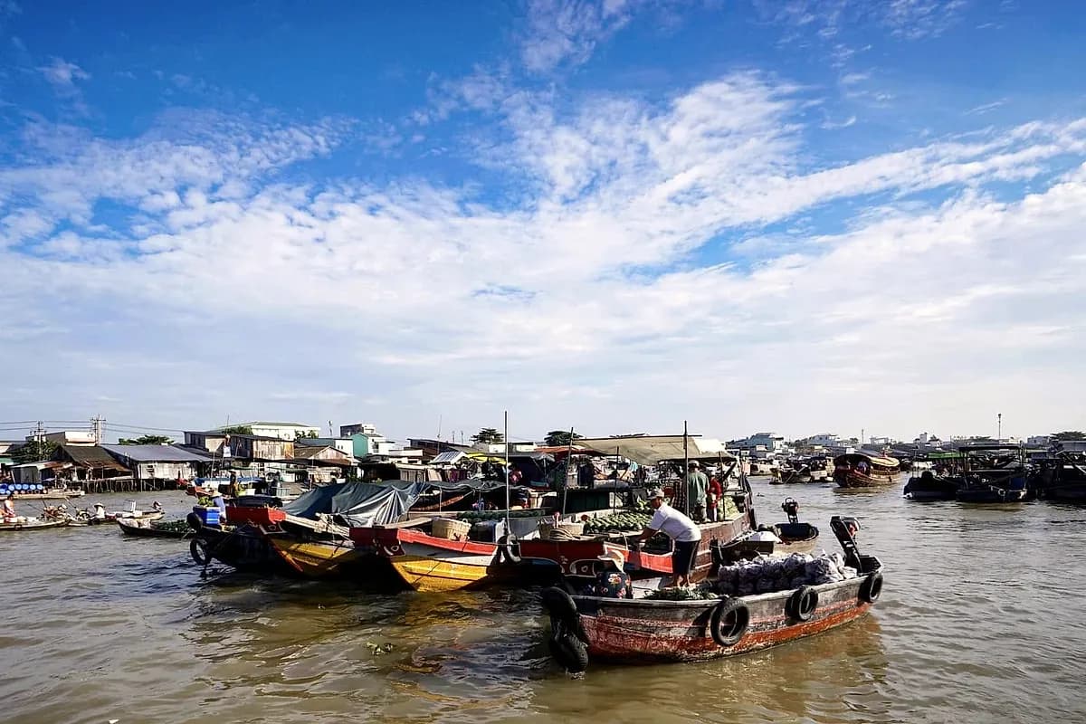 Cai Rang Floating Market at Dawn